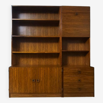 Shelf, 2 sections, rosewood veneer, 1960s/70s. 20th century