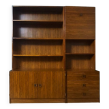 Shelf, 2 sections, rosewood veneer, 1960s/70s. 20th century