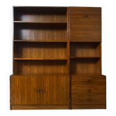Shelf, 2 sections, rosewood veneer, 1960s/70s. 20th century