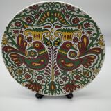 Plate in cloisonnés enamels decorated Acapulco