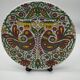 Plate in cloisonnés enamels decorated Acapulco