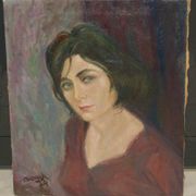 Oil on canvas "portrait of a young polish woman"
