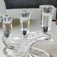 Stylish vintage candlestick, Buder with 3 lights. Lead crystal