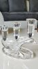 Stylish vintage candlestick, Buder with 3 lights. Lead crystal