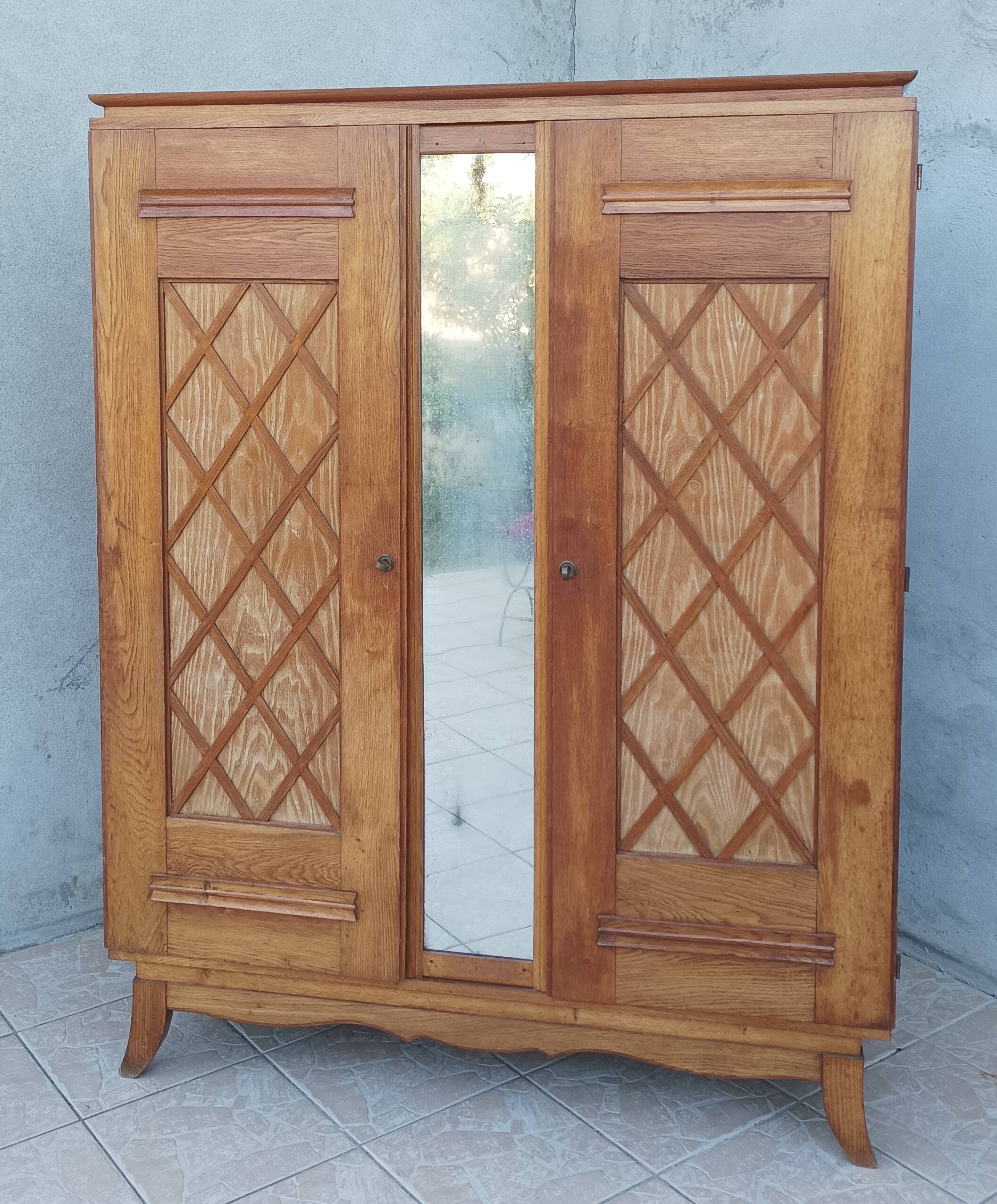 Vintage oak wardrobe