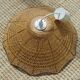 Hanging lamp flower braided wicker 70s