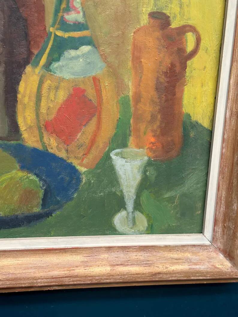 Original Swedish Oil on Panel – “Nature Morte” by Svän Grandin – Signed – Vintage & Framed