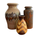 Trio de vases céramique vintage années 50-60