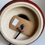 Vintage Modernist Handmade Red Fat Lava Ceramic German Pendant Lamp