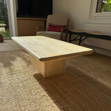 Travertine coffee table