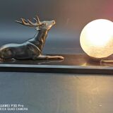 Lamp marble support deer Regulates