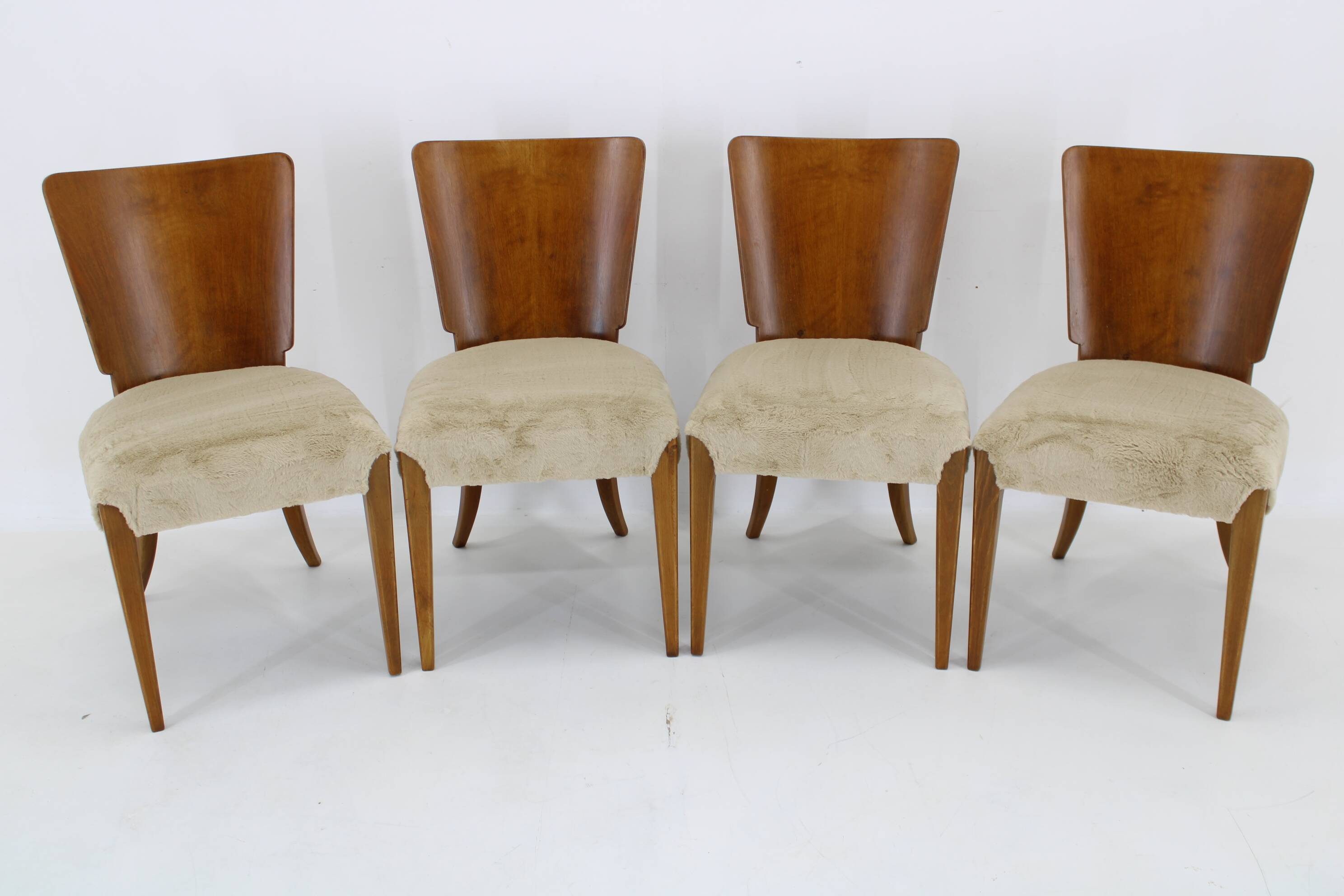 Chaises de Salle à Manger Jindrich Halabala H-214 des années 1950 pour UP Závody, Set de 4