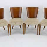 1950s  Jindrich Halabala Dining Chairs H-214 for UP Závody, Set of 4