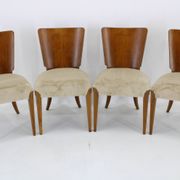 1950s  Jindrich Halabala Dining Chairs H-214 for UP Závody, Set of 4
