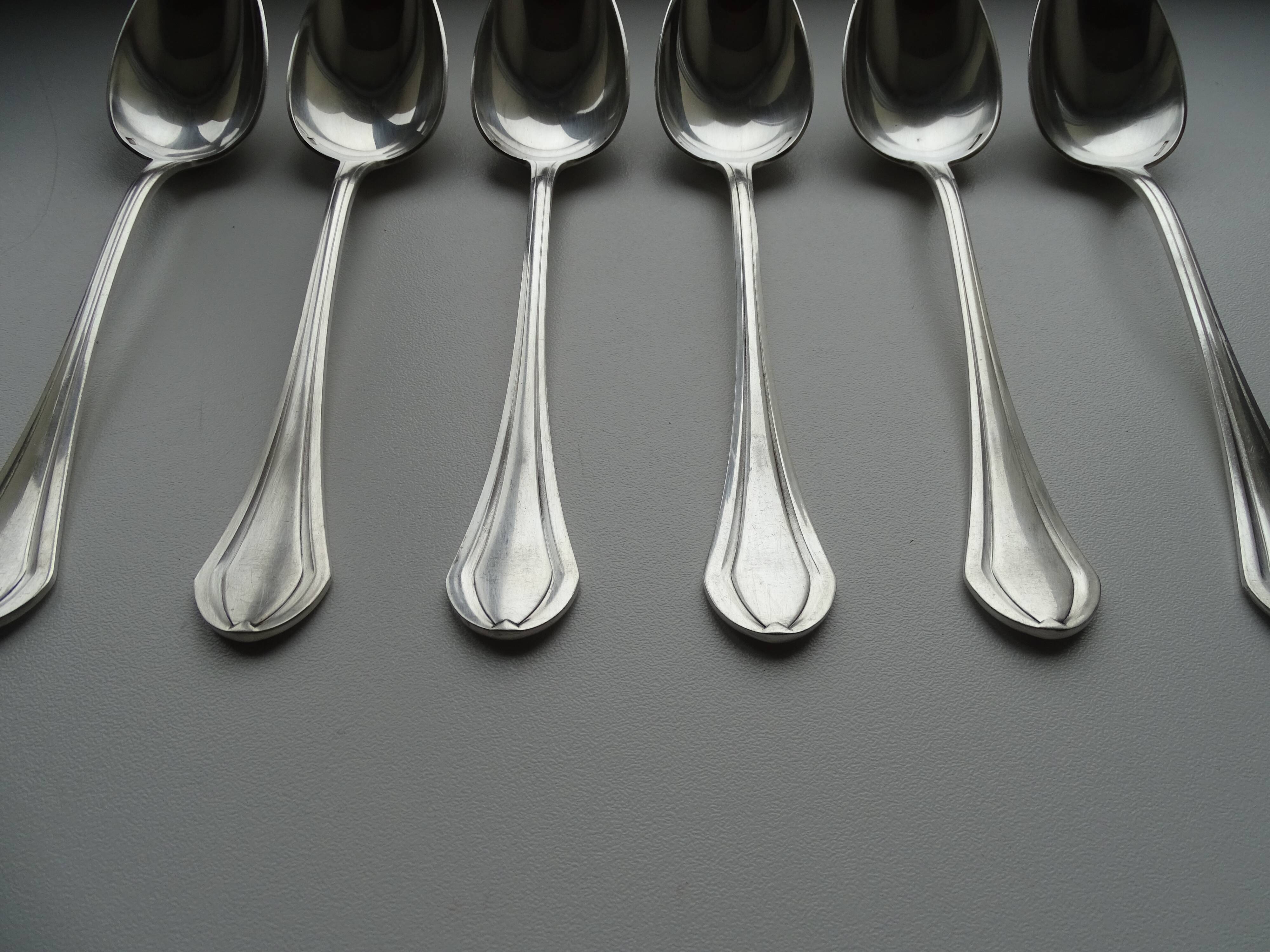 Christofle - 6 tablespoons / desserts silver metal model Printania - 20.2 cm