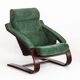 Vintage armchair in Alcantara. Åke Fribyter for Nelo Möbel. Sweden. 1990s.