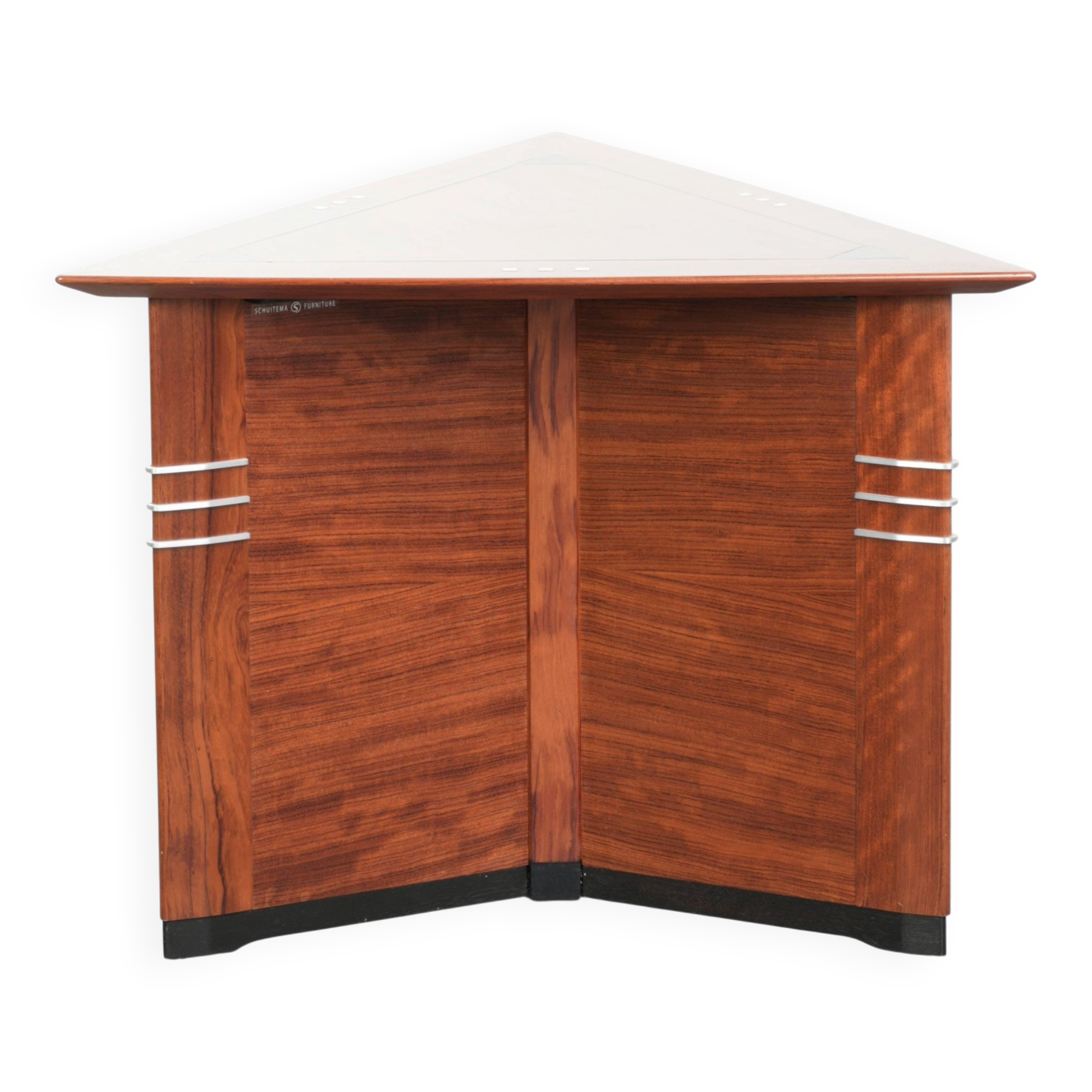 Table basse/table d'appoint en design Art Déco triangulaire