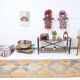 3x11 orange vintage runner rug, 88x341cm
