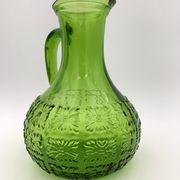 Vintage glass pitcher, chlorophyll green, Italy - 1960s-1970s.