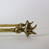 Vintage brass fireplace accessory set
