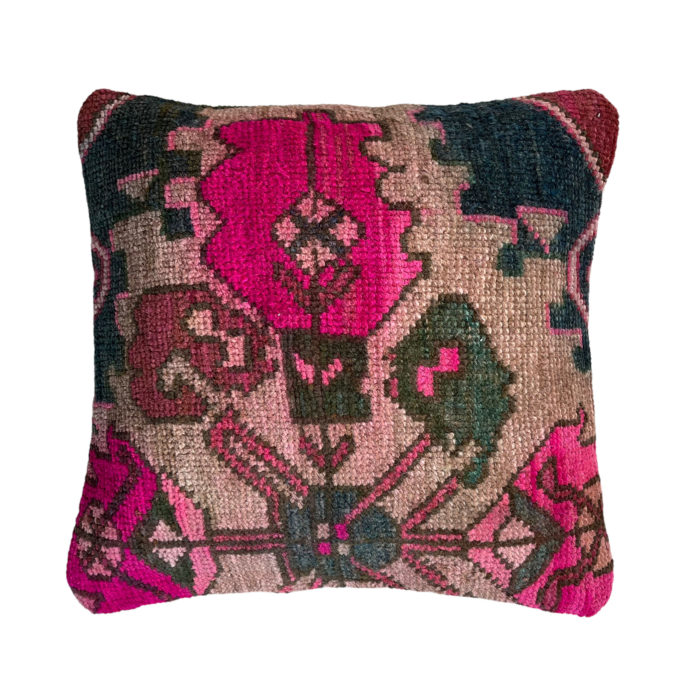 Vintage Turkish Rug Cushion Cover