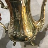 Silver metal teapot