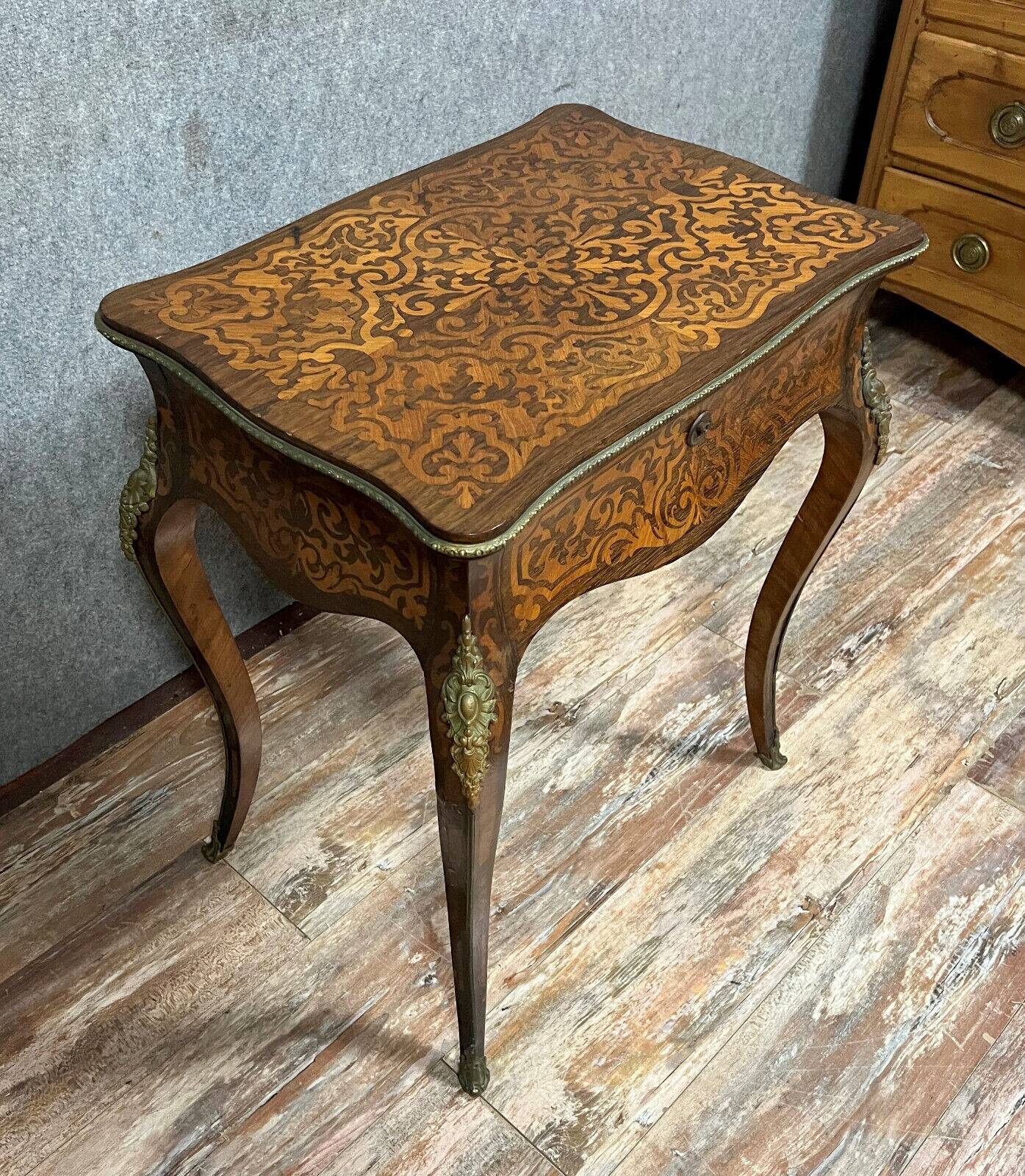 Meuble époque Napoléon III en marqueterie Boulle vers 1850