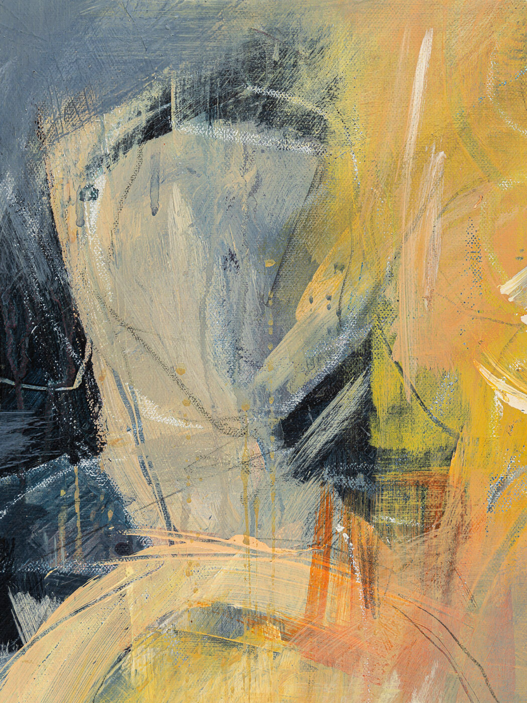 Abstract composition, oil on canvas, 54 x 64 cm