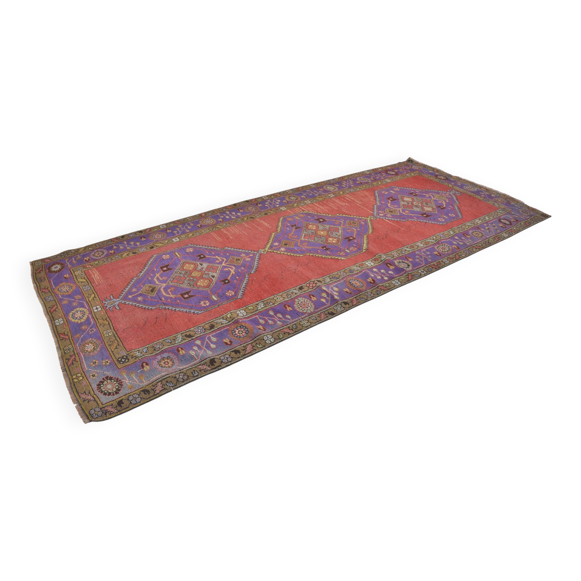 Red & Blue Turkish Wool Rug sku 1207