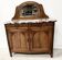 Art Deco dessert table in solid walnut, 20th century.
