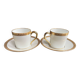 4 Moka Cups and their saucer – Limoges Porcelain