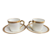 4 Moka Cups and their saucer – Limoges Porcelain