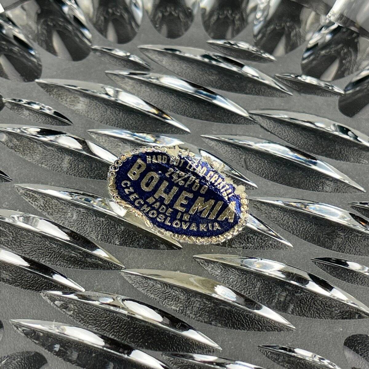 Vintage Bohemian glass ashtray by Bohemia Crystal, 1970s