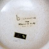 Ensemble de briquet et cendrier en céramique et laiton par Tommaso Barbi, Italie, années 1960.
