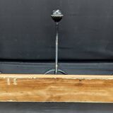 Triple coat rack in metal and wood, 1930-1950