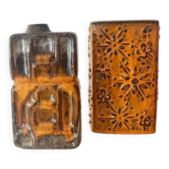 Vase Duo from the East and West German pottery history – East German pottery meets West German pottery