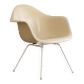 Eames fiberglass armchair by herman miller with white lax base