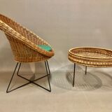 Armchair and matching table design 1950