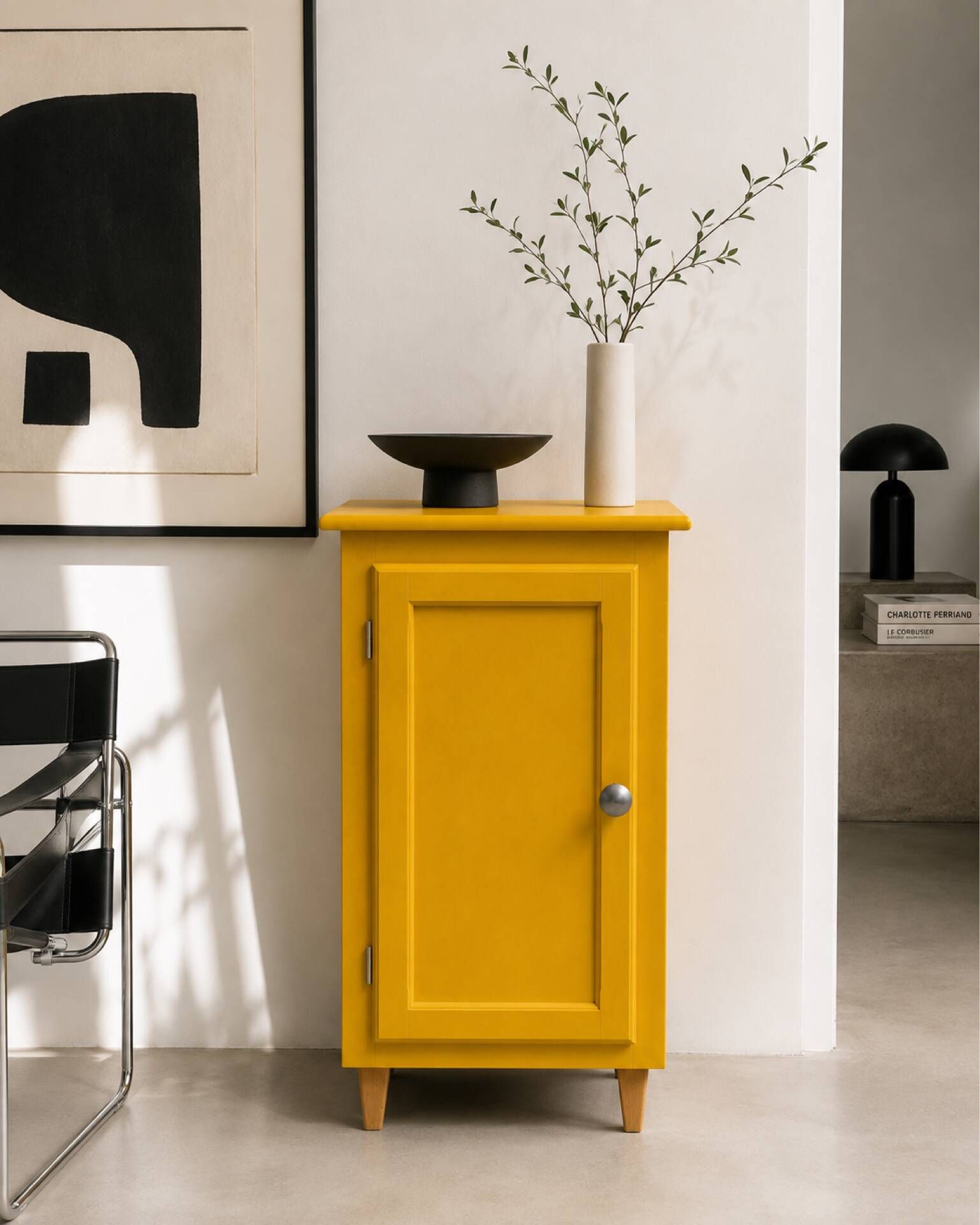 Art Deco ochre yellow Parisian buffet