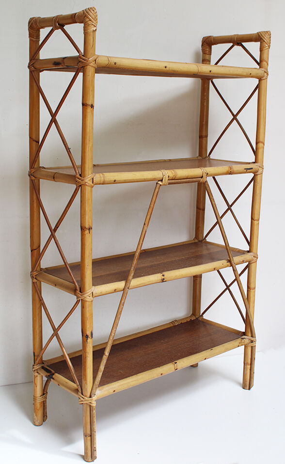 Vintage rattan shelf