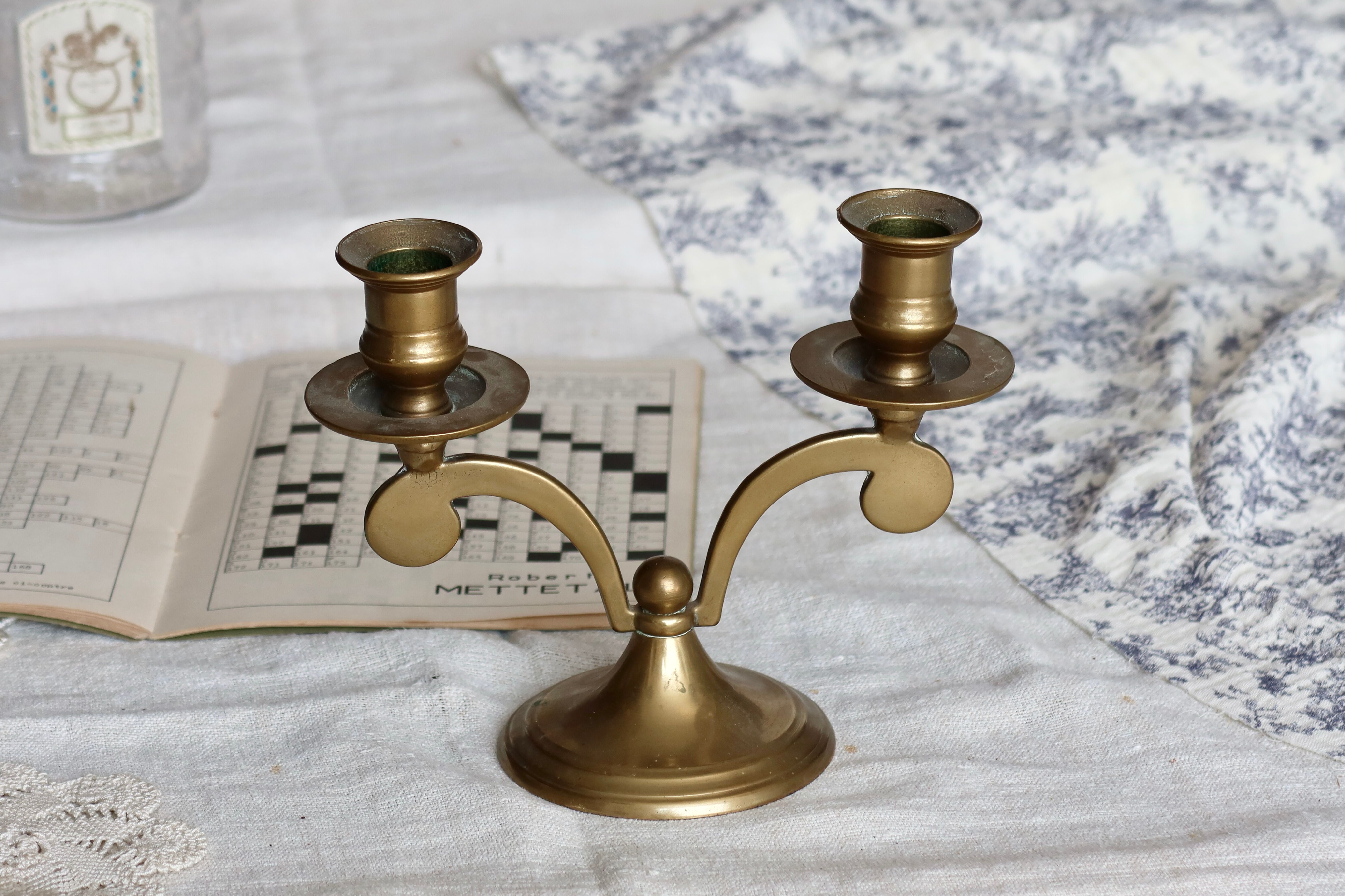 Vintage brass candle holder