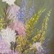 Ancient painting, still life with wildflowers 60/80s