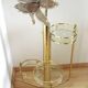 Floor lamp with flower bed - Hollywood Regency, brass and glass, 1970s.