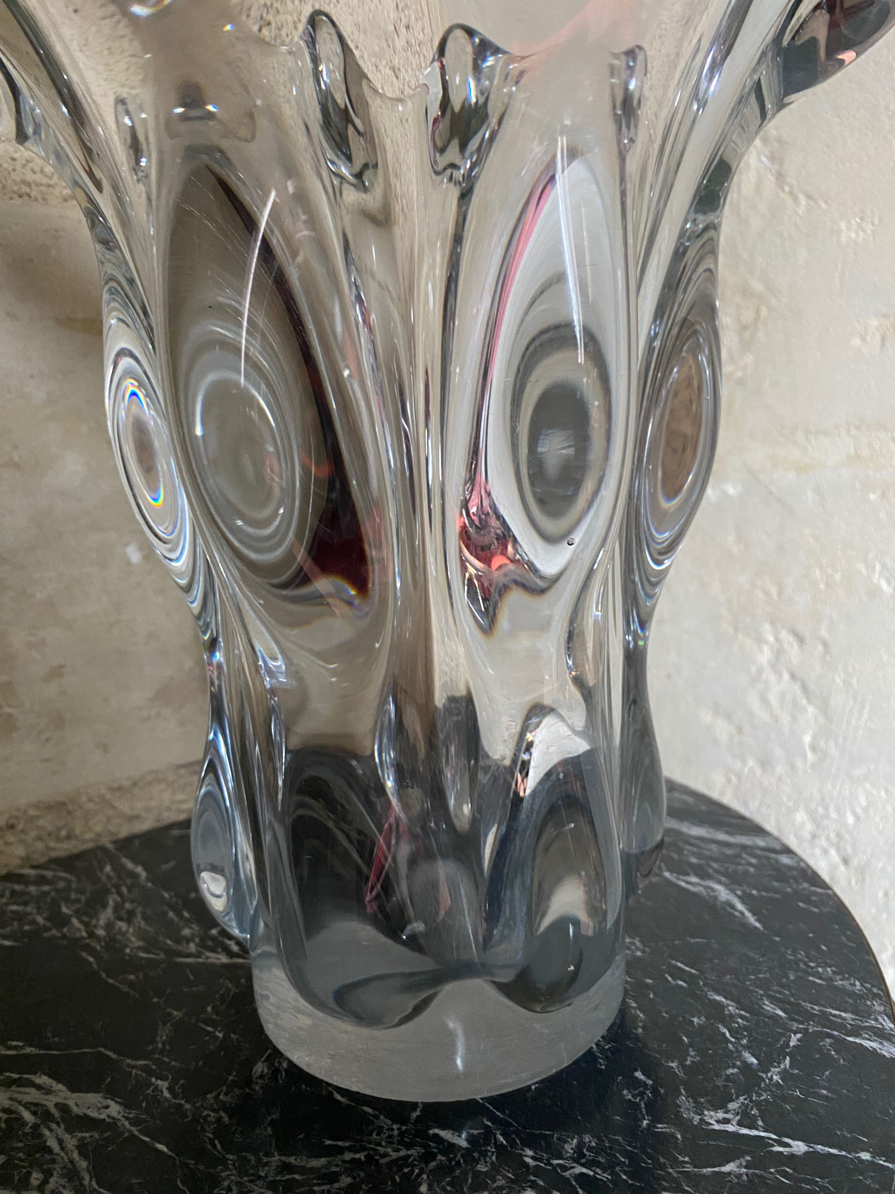 Giraffe vase in crystal from Vannes