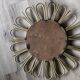 Miroir soleil rotin doré 50cm