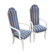 Paire de fauteuils tissu bleu