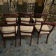 6 chaises anglaises Louis Philippe en acajou et cuir