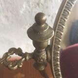 Lot de deux miroirs psychés en bronze