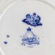 Pair of English earthenware plates, leaf pattern.