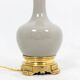 Cracked celadon porcelain lamp with gilded bronze, circa 1880